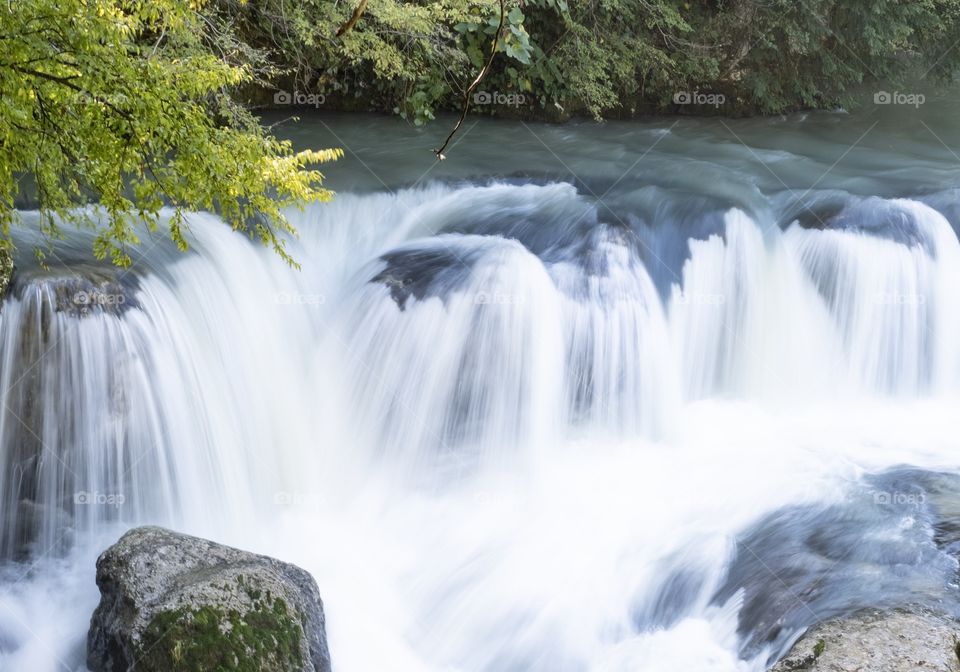 Beautiful waterfall, Martvili canyon in Georgia 