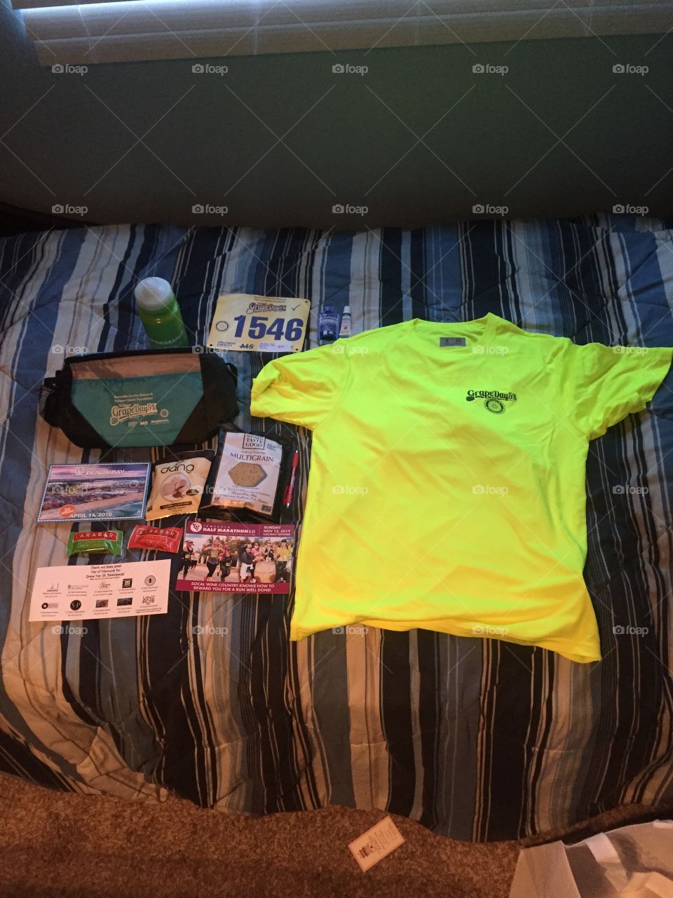Goodies I got at the Grape Day 5k expo