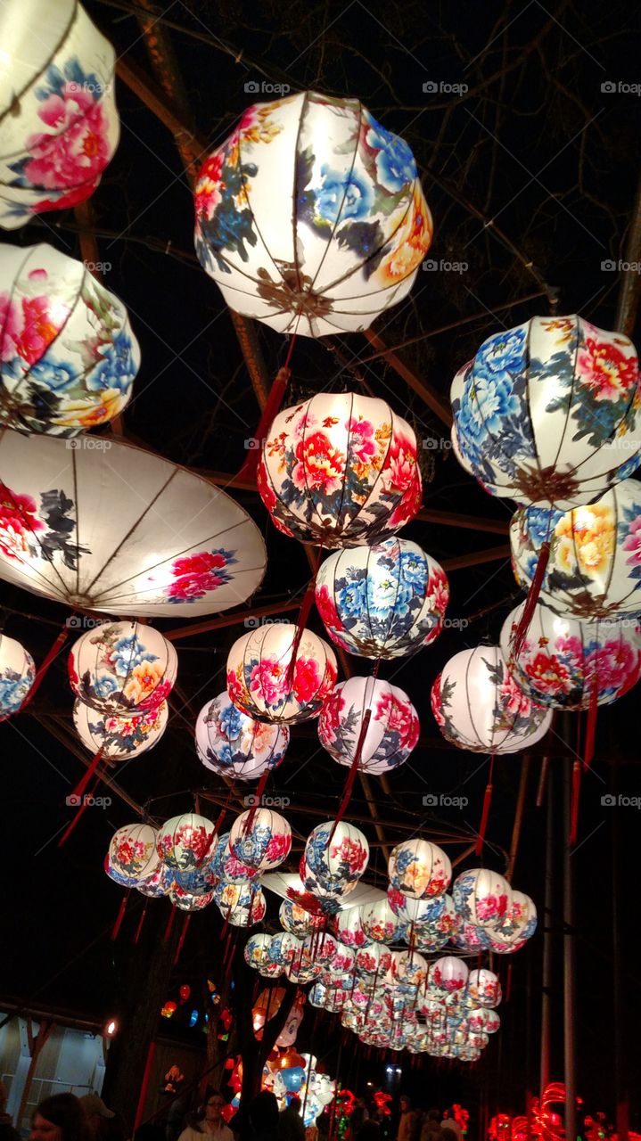 Christmas in Chinatown Oriental lanterns
