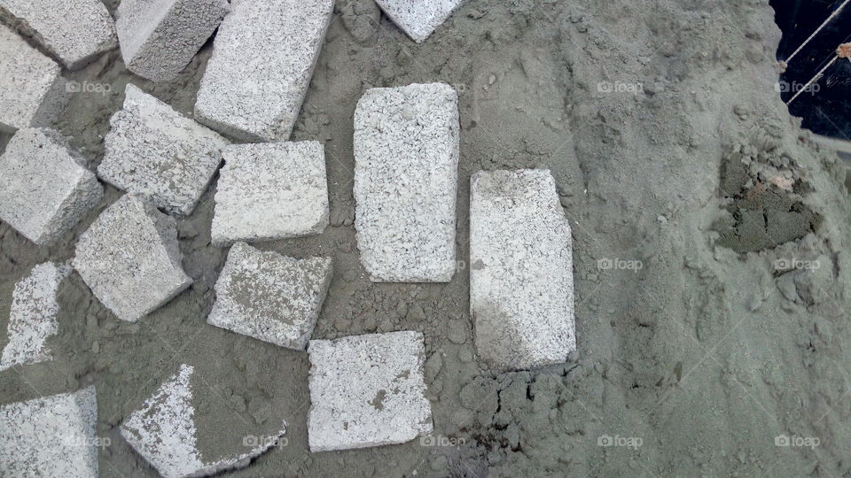 rocks and sand