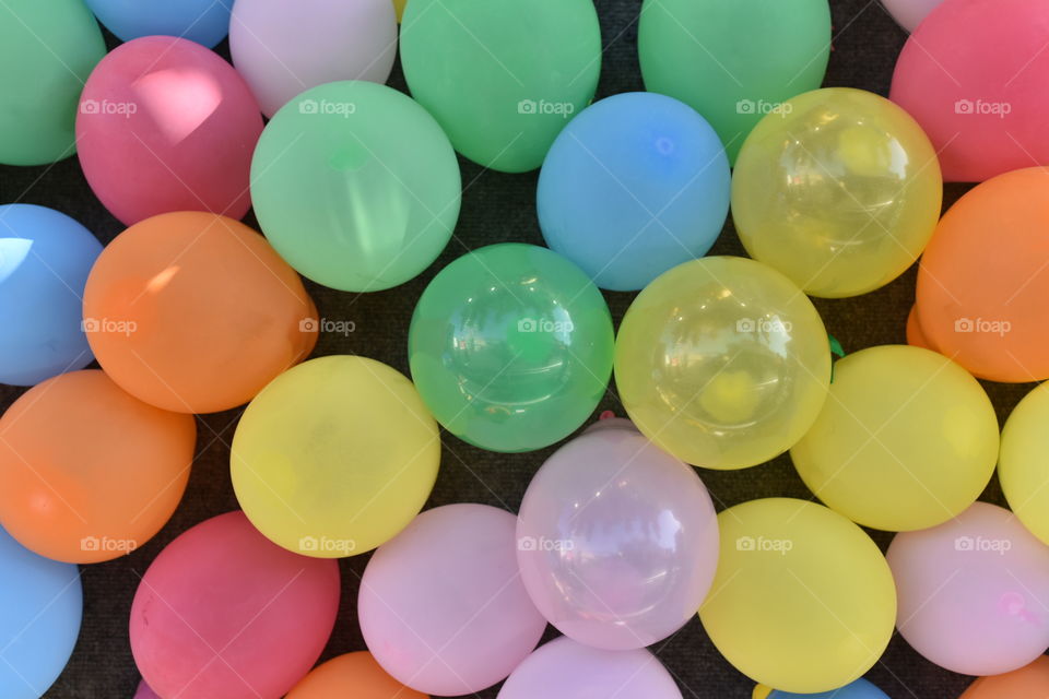 Colorful balloons at the fair.