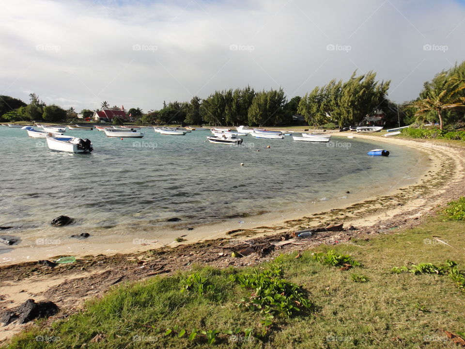 Mauritius fishing harbour 