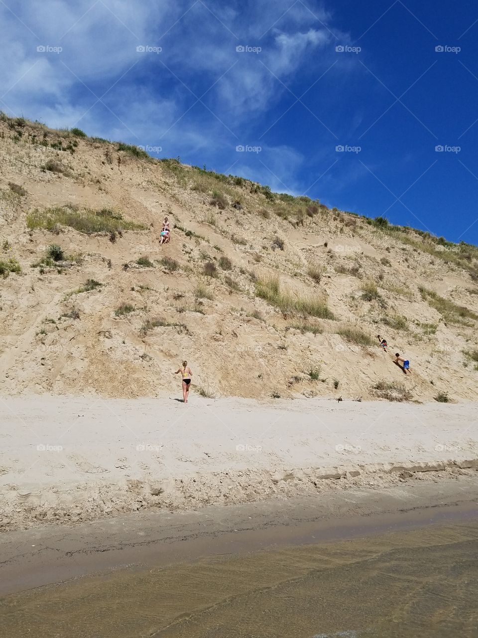 Sandy beach cliff