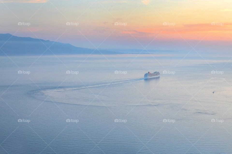 Beautiful Sunset over Saranda, Albania