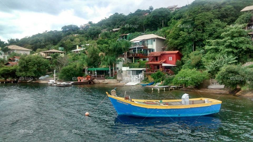 Fishing boat in Florianópolis Island in Brazil