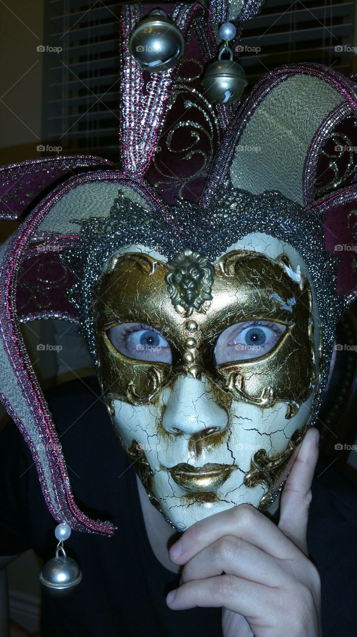 Masked girl halloween