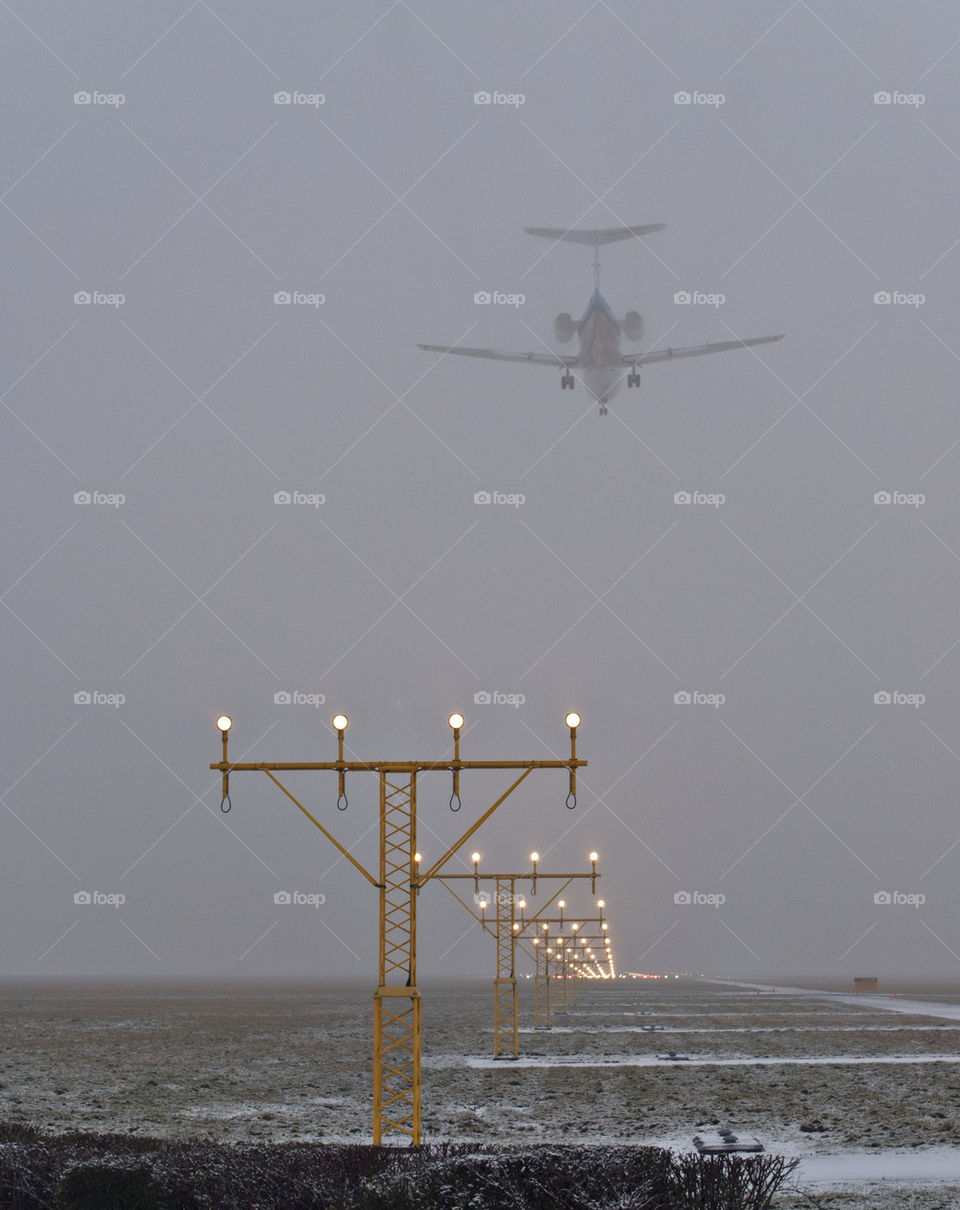 snow winter light airplane by marcografo