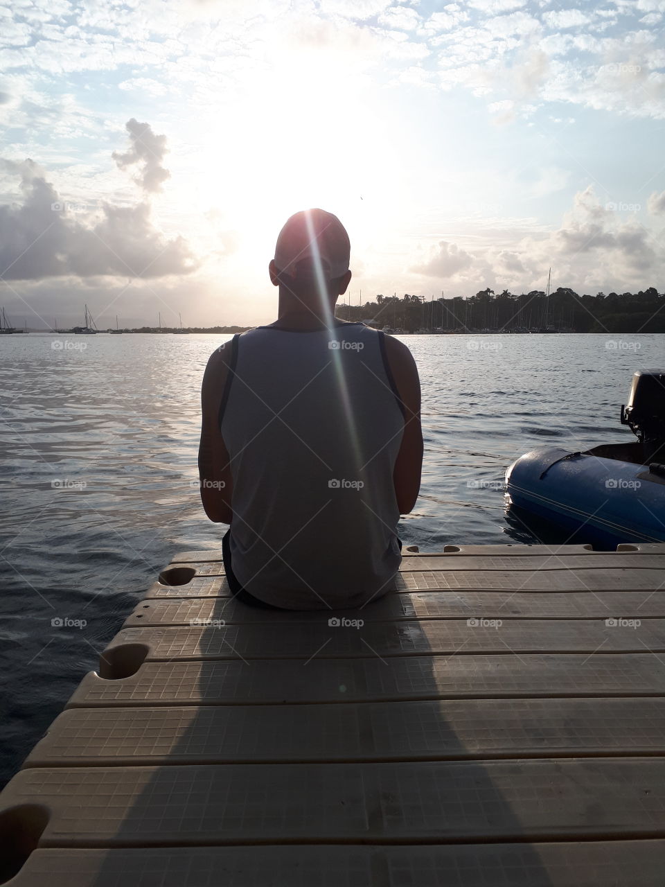 man looking out at the horizon