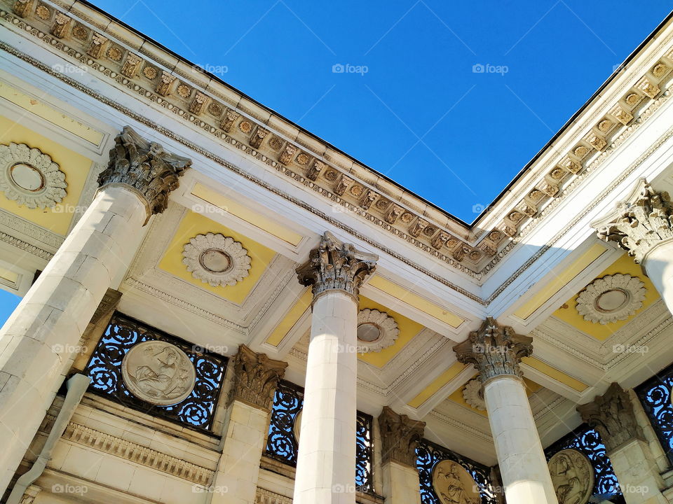 Architecture of a building in the city of Kiev, Ukraine