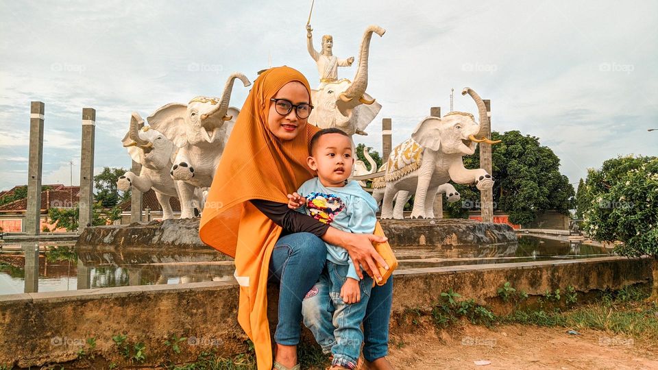 Elephant statue, Central Lampung