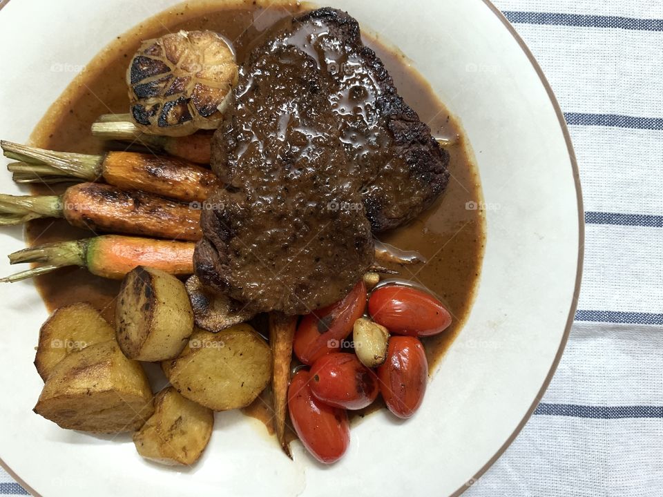 Steak as main course today 