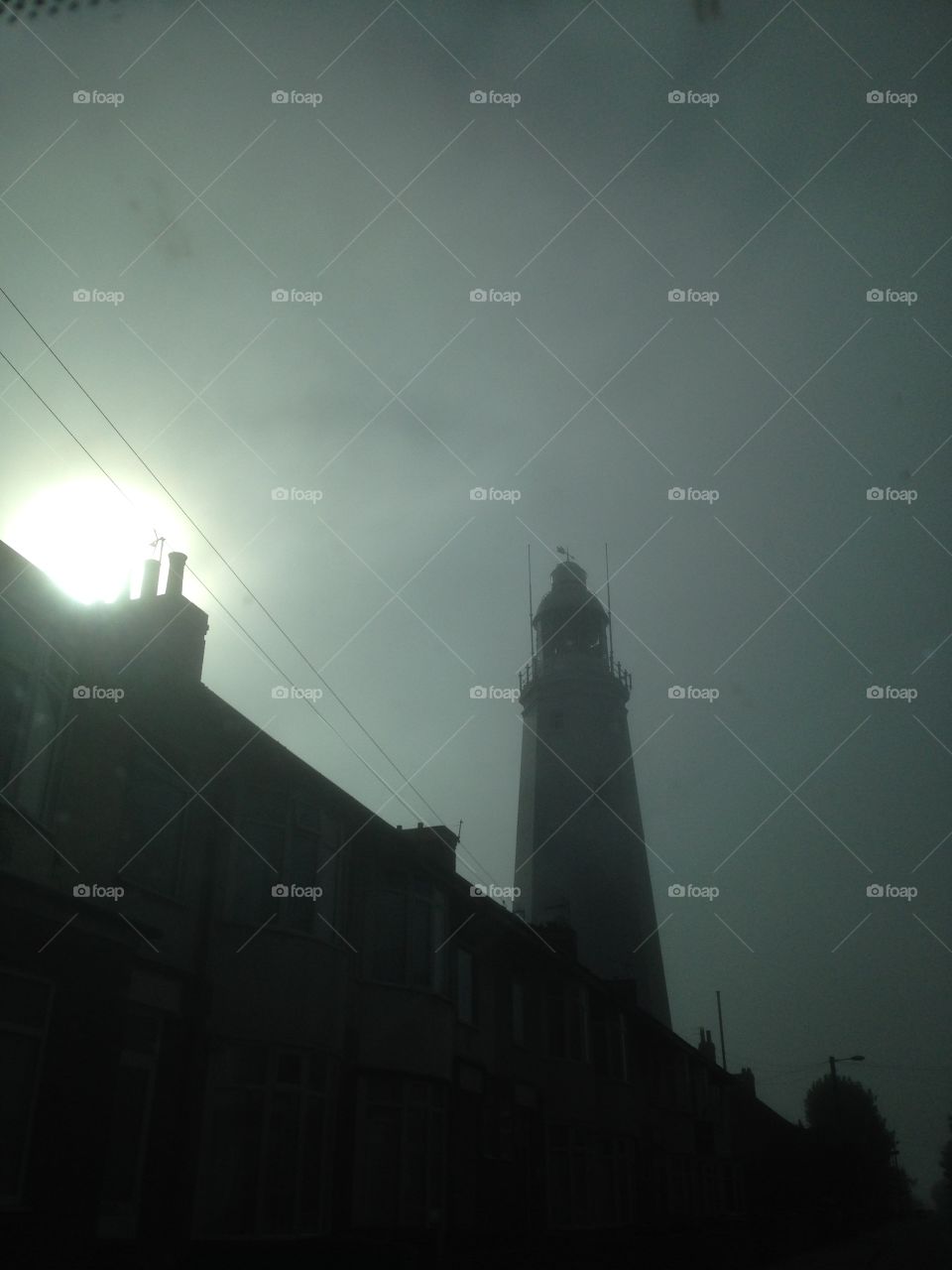 Lighthouse in shadow