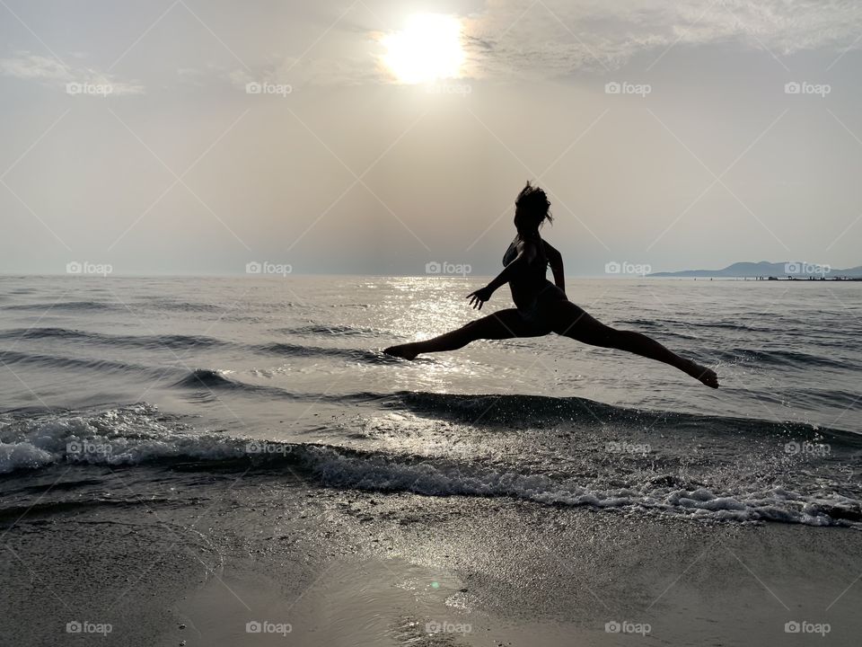 Ballerina on the beach