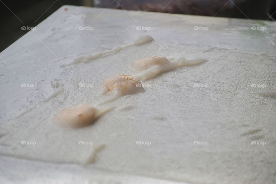 Three Prawns on a Chinese dish