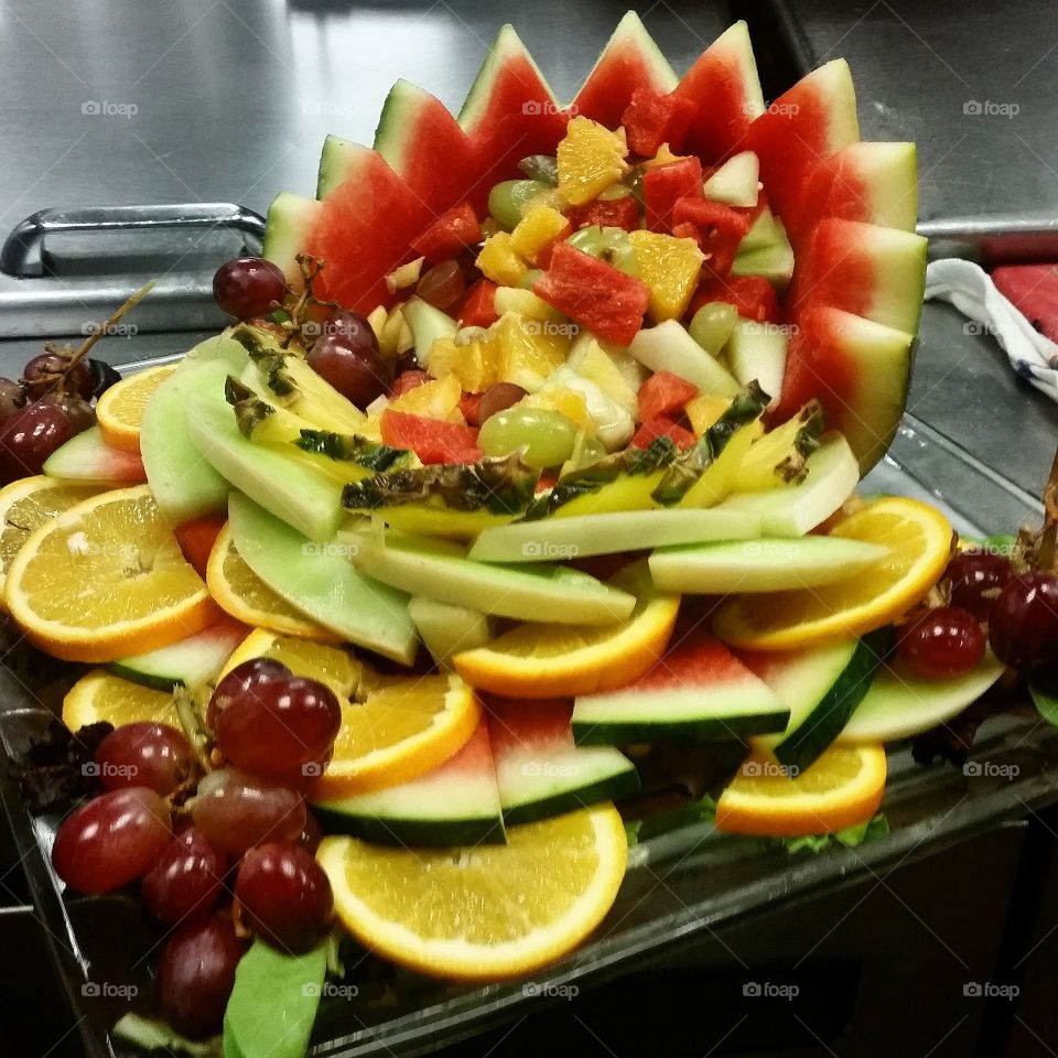 Fancy fruit platter.  we did it for a party this weekend