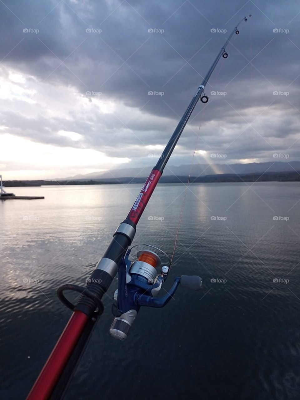 pesca al atardecer