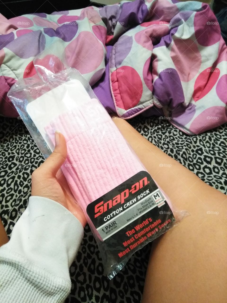My pink Snap on socks.
warmest socks ever!