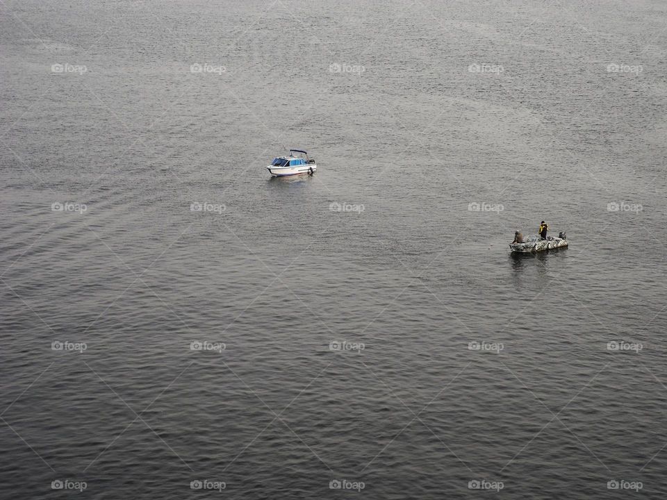 two boats on the Dnieper river