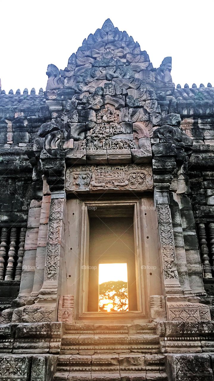 Sunset at temple 
