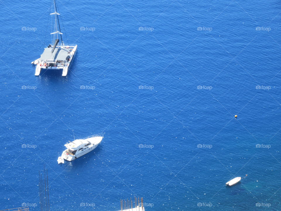 Santorini boats