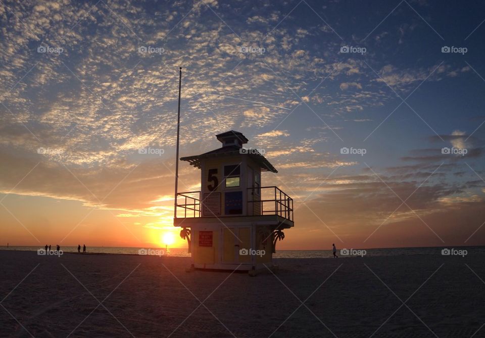 Sunset on the beach