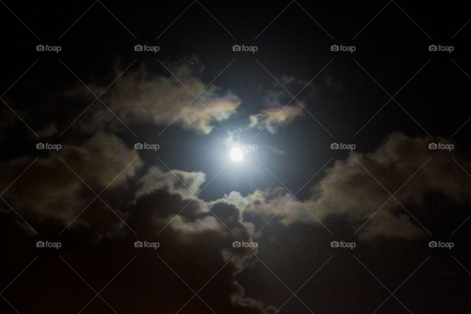 Moon on a cloudy night 