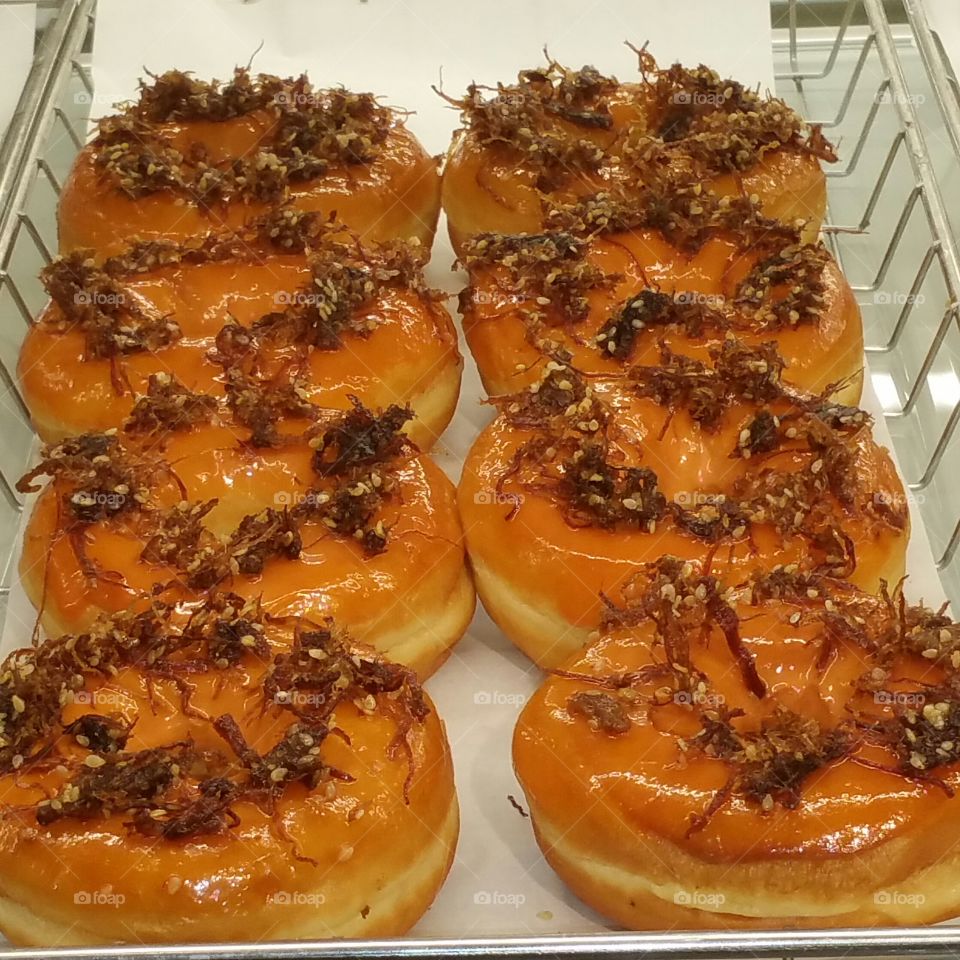 Beef Jerky Topped Donuts