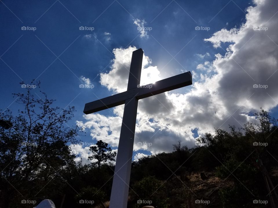 Cross, Crucifixion, God, Sky, Religion