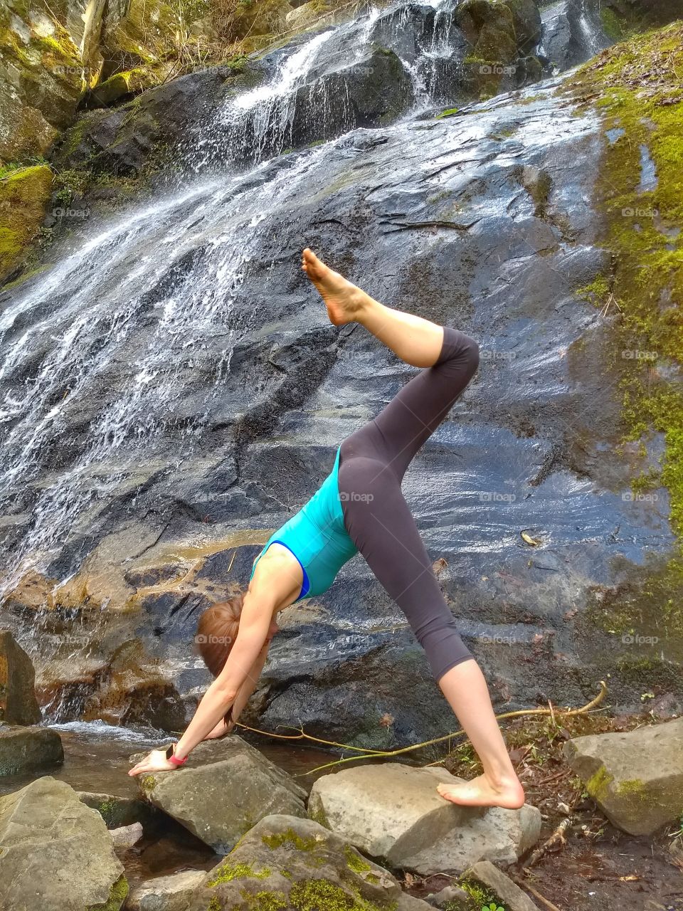 waterfall yoga