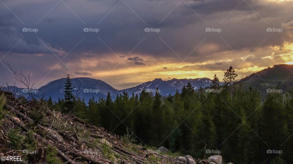 Sunset over the Mountains
