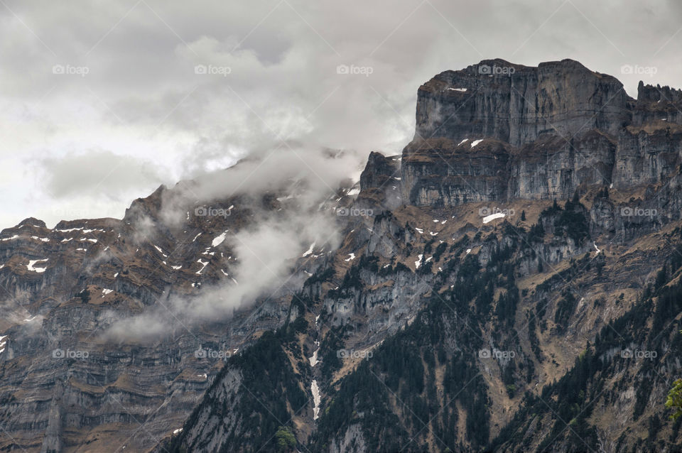 Scenic view of mountain against sky