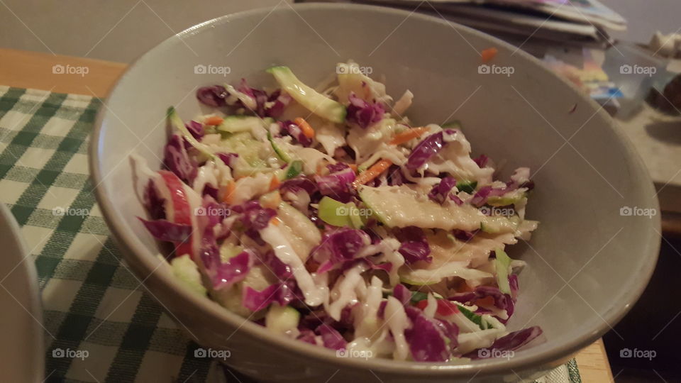 Delicious apple cole slaw.