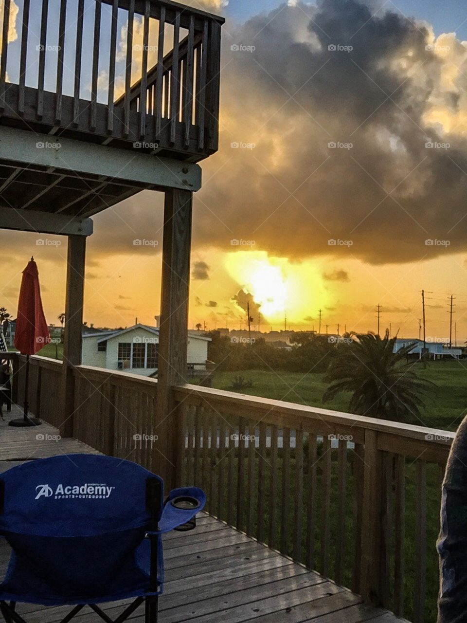 Island July . Galveston sunrise in July ( gulf side )