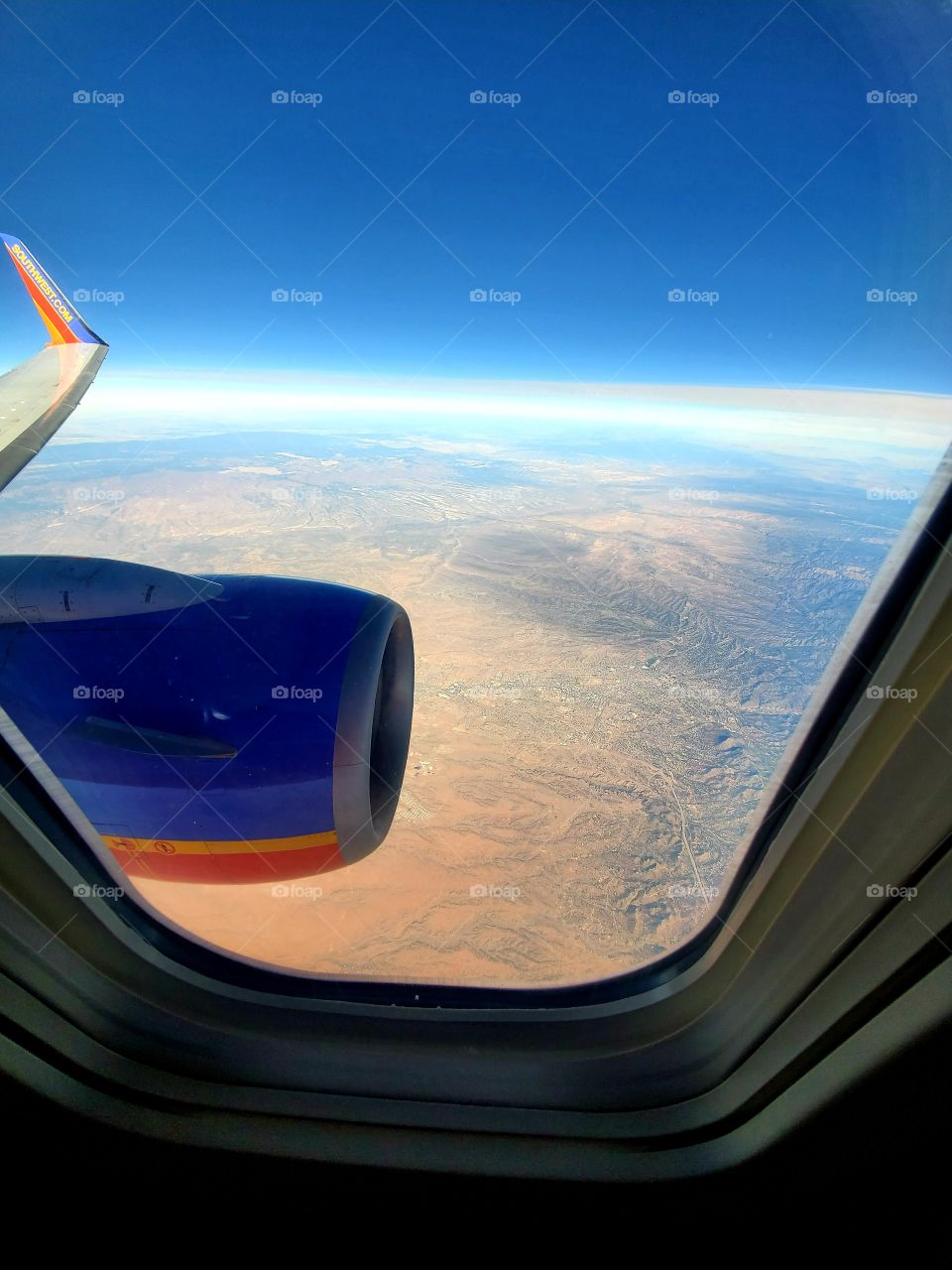 The vast expanse of western New Mexico on a clear day from 39,000 feet