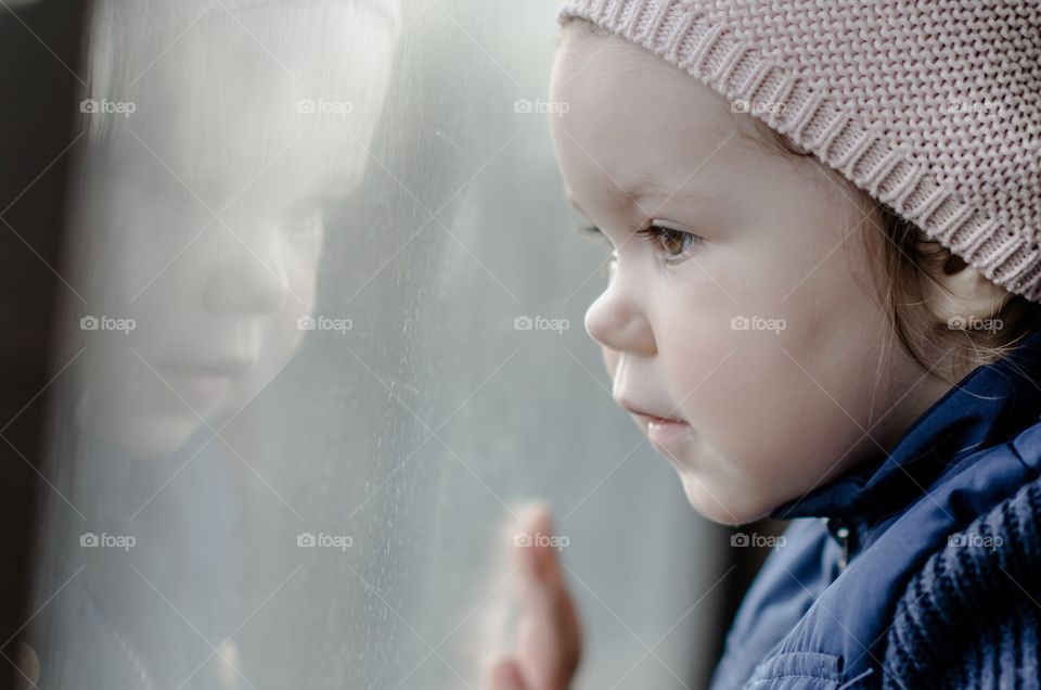 Close-up of a little girl