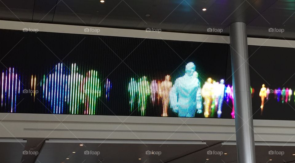 Digital LED walking figures