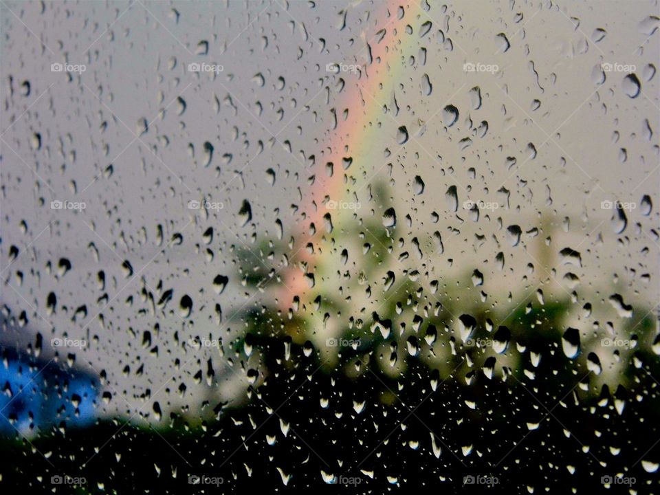 Rainbow in the rain