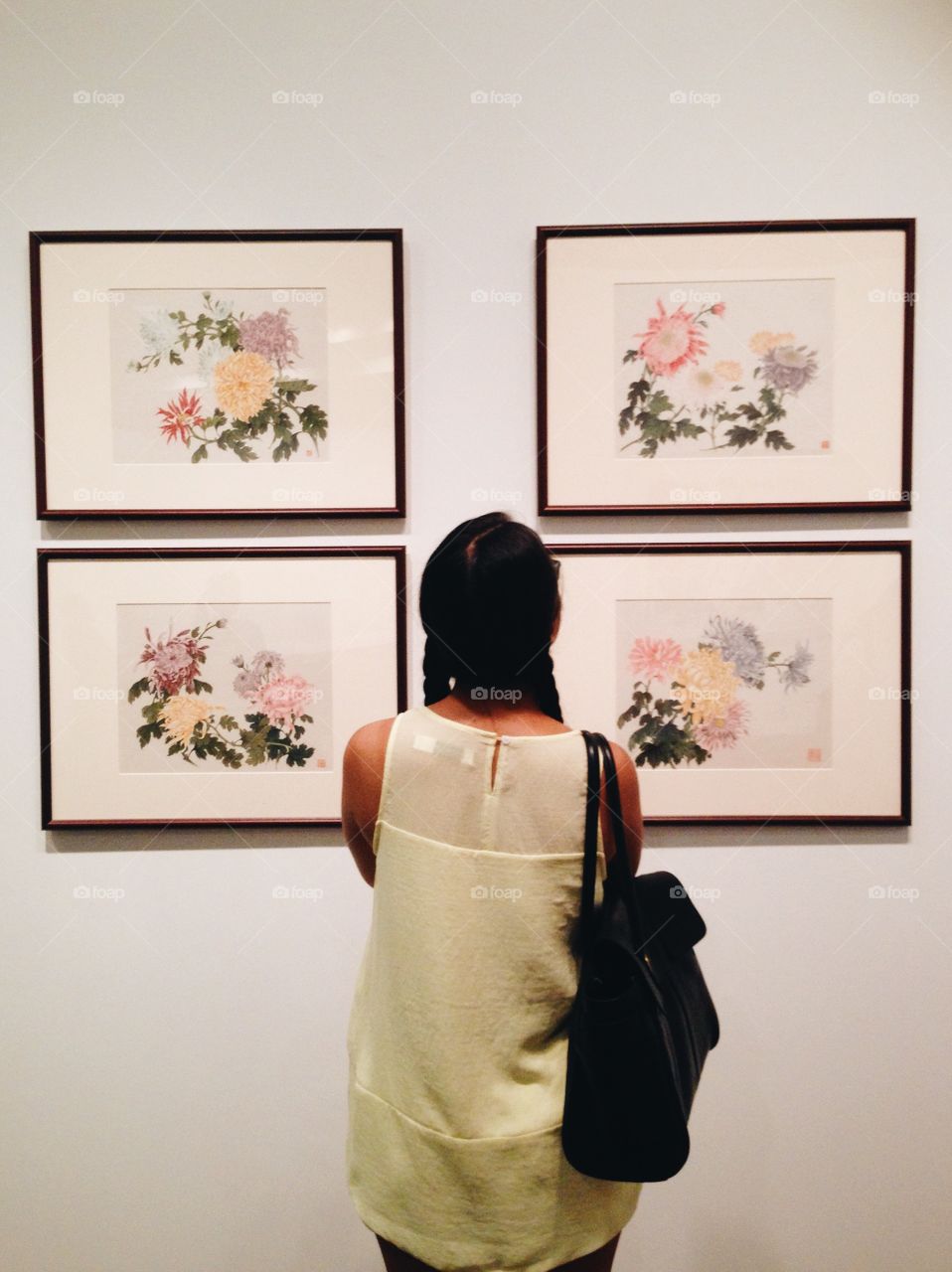 Pensiveness in a Gallery. A friend during one of our trips to the local gallery