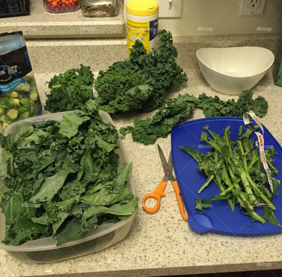 Making Kale Chips