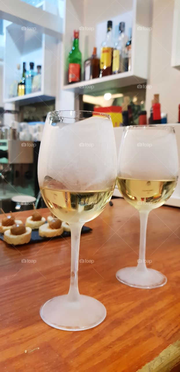 txakoli en Copa fría un lujo🤗