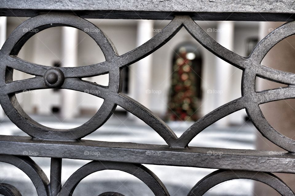 Christmas Tree Thru Fence