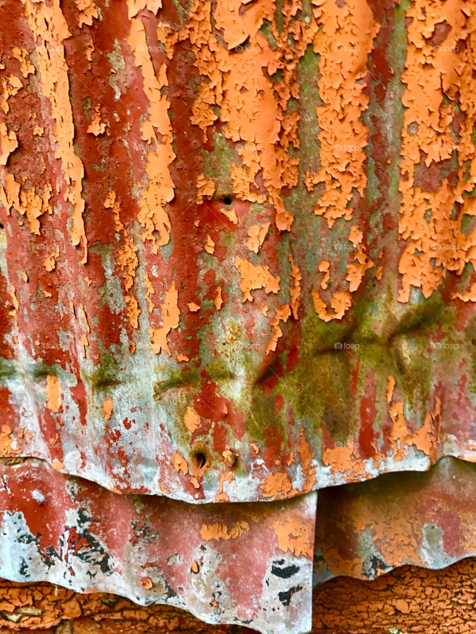 Peeling Paint on Curved Metal