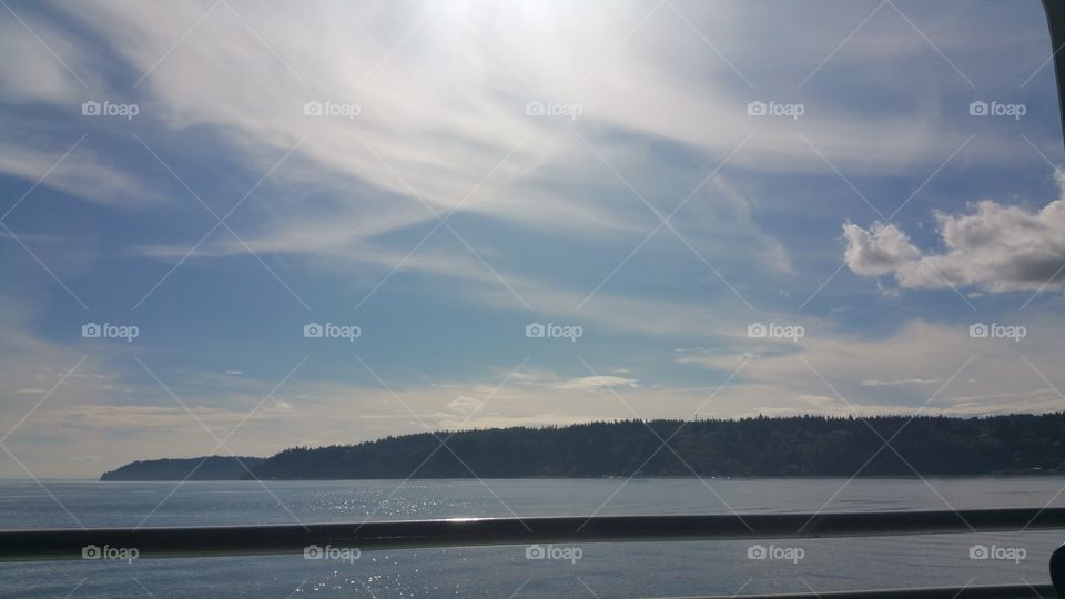 Puget sound ferry view