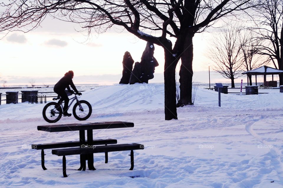 Biking in winter