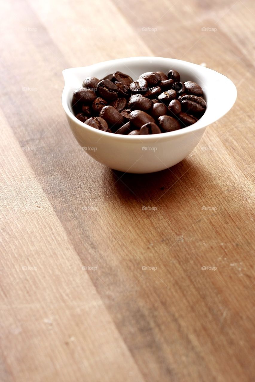 Bowl of coffee beans