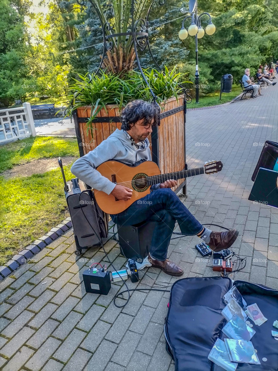 Muzyk na deptak w Polanicy Zdrój