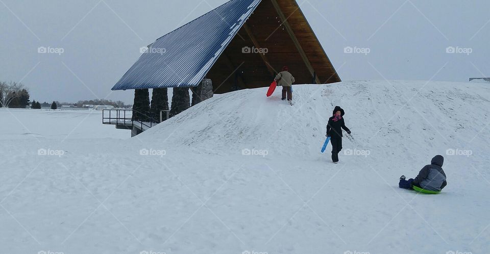 sledding fun