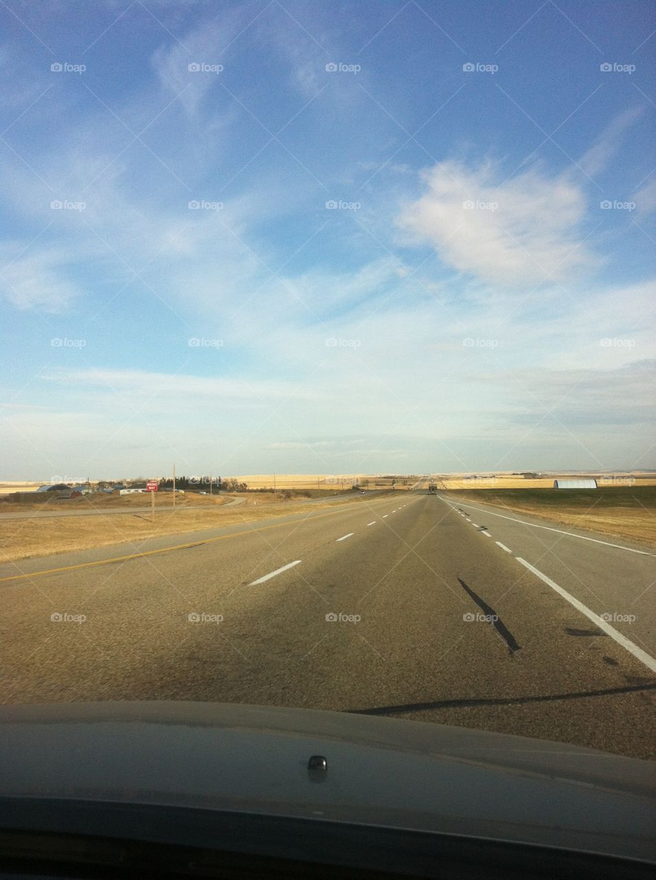 Prairie travels, straight as far as you can see.