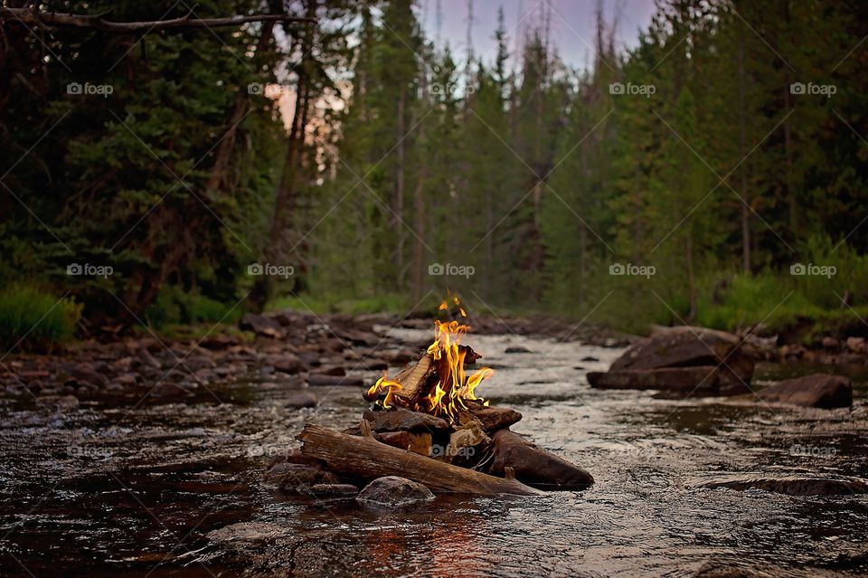 Campfire on the river 