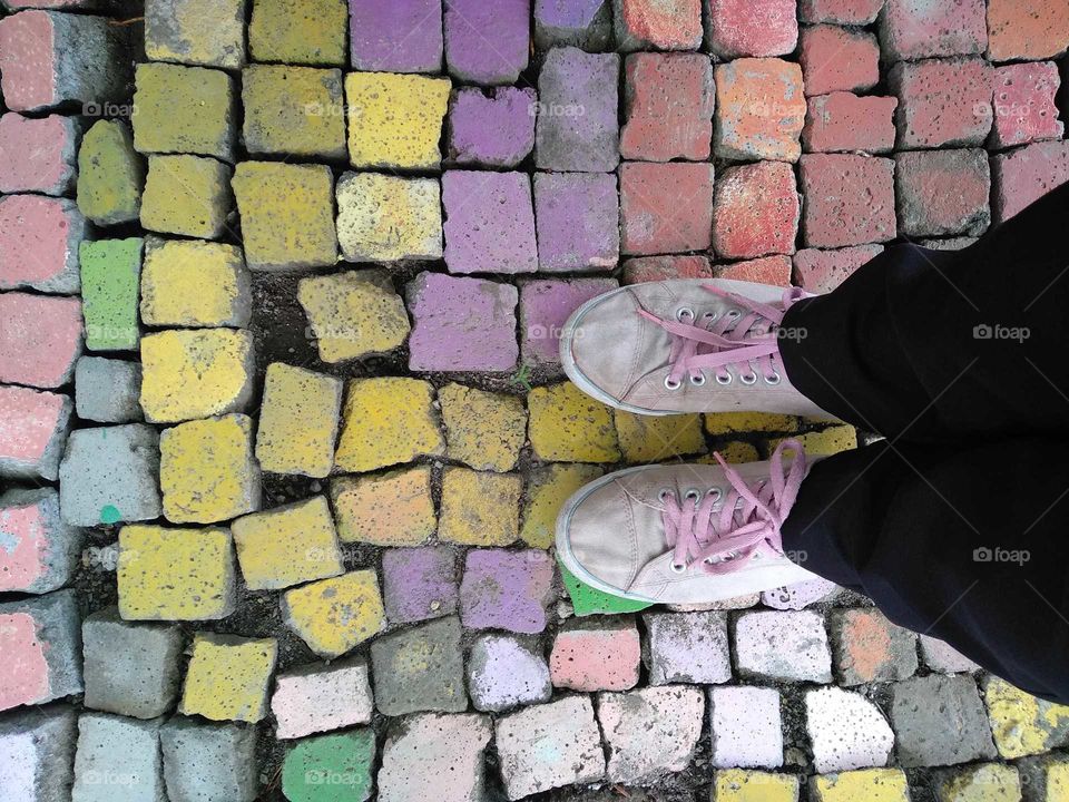 Rock, Patterns, At Garden of Ponpes PA Walisanga, Ende City, Ende District, Flores Island, Indonesia